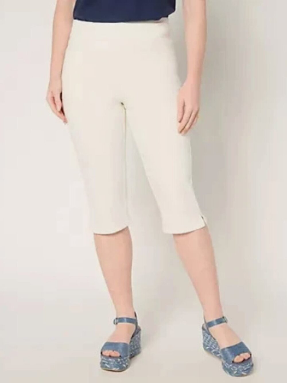 Brandis Dress Out Loud De Novo Twill Pedal Pushers-Coconut-Tall 6-NEW-A689805